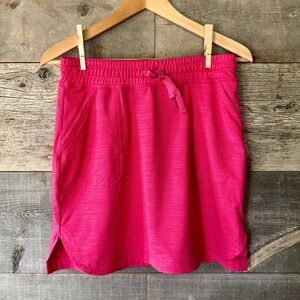 Toad&Co Women's Tech‎ Tomboy Skirt S Pink Active Athletic Pull On Tie Pockets